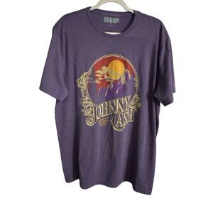 Purple Graphic “Johnny Cash” T-shirt, short sleeve. Size XL